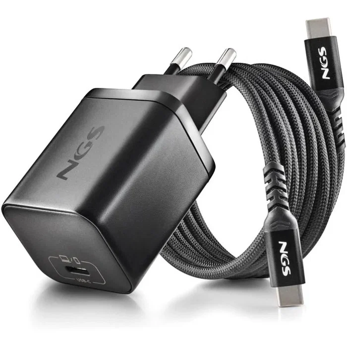 CARGADOR PARED GaN + CABLE 1.5 M USB-C + 4 CLAVIJAS ACER 65W NEGRO NGS